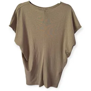 NWD OGL Round Neck Relaxed Summer Top Tencel Linen Dark Alabaster Size Large thumbnail 1
