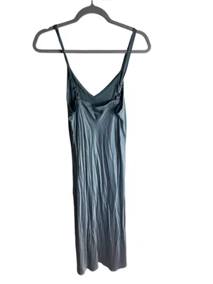 Lilysilk Long & Close Fitting Silk Nightgown Blue Haze XS thumbnail 4