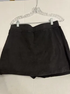 Fashion Clothing Black Women's Skort with Front Overlay thumbnail 3