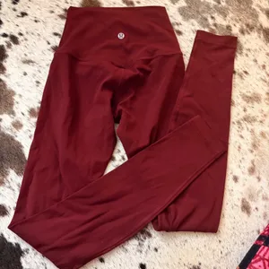 Lululemon‎ Align High-Rise Pant 28" Red Merlot Size 0 thumbnail 4