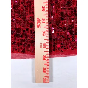 Intimately Free People Red Sequin Mini Slip Dress Square Neck Sz L OB1533256 NWT thumbnail 5