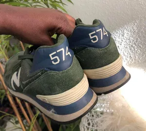 New Balance Retro Y2K Streetwear Green blue 574 trainers sneakers thumbnail 5