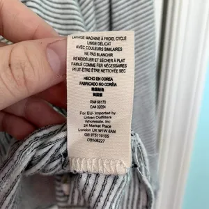 We The Free‎ People White Gray Stripe Lexington Tee Women's Size Small thumbnail 5