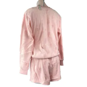 NEW Ann Summers Pink Pom Pom Bunny Velour Velvet Sweatshirt Shorts Lounge Set S thumbnail 3