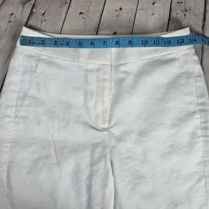 J. Crew Kate straight-leg pant in stretch linen blend White 2 BF407‎ thumbnail 10