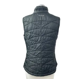 Columbia Omni-Heat Women's Black Sleeveless Puffer Quilted Vest Coat Jacket Sz M thumbnail 3