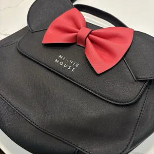Disney Loungefly Minnie Mouse Black Crossbody Handbag Red Bow thumbnail 4