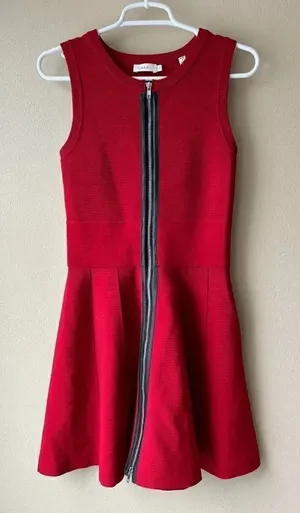 A.L.C. Dolls Sleeveless Zip Front Knit Dress Women's Size Small thumbnail 1
