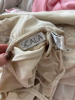 Scala Silk Beaded Cream Maxi Dress thumbnail 8