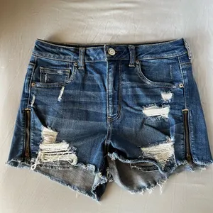 American Eagle distressed jean shorts. thumbnail 1