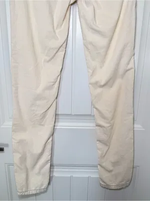 Free People Women’s Size 28 Ivory Corduroy Pants Y2K Indie Sleaze Soft Grunge thumbnail 6