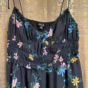For Love & Lemons Lori Black Tie‎ Straps Floral Spring Ultra Mini Dress Small thumbnail 3