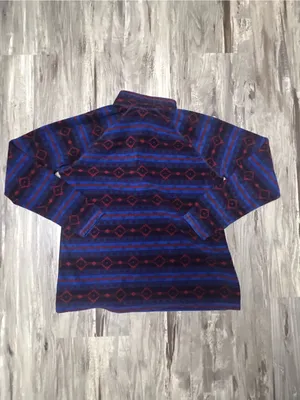 Eddie Bauer Women XL Aztec Fleece Pullover Southwestern Quarter Zip Cozy thumbnail 6