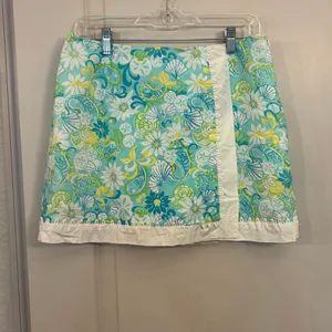 Lilly Pulitzer Pansy Skort lagoon Green wave rider women’s size 6 thumbnail 5