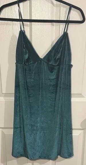 Victoria's Secret Teal Velvet Slip thumbnail 1