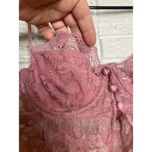 Out From Under Lace Babydoll Top Womens XL‎ Pink Excellent Underwire Bustier thumbnail 4