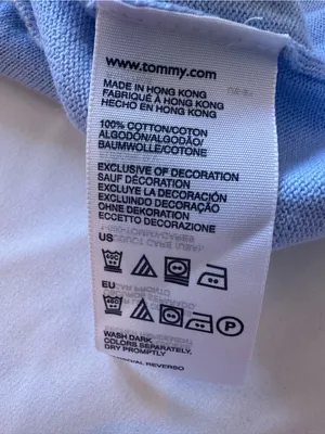 Tommy Hilfiger Light Blue Argyle V-Neck Sweater with Blue & White Diamonds thumbnail 4
