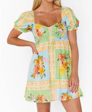 NEW SHOW ME YOUR MUMU annabelle dress in green thumbnail 1
