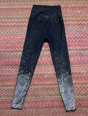 Beyond Yoga Alloy Black Splatter Spandex Athletic Leggings Ombre High Rise thumbnail 4