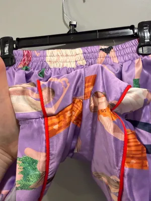 SheShow Swift Swiftie Eras Tour Outfits Button-Down Pajama Top and Shorts Set Purple thumbnail 8