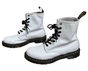 Dr Martens The Original 1460 Boots Womens Size 8 White‎ 8 Hole Shoes thumbnail 1