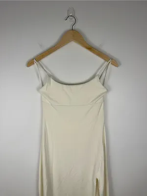 Aritzia Wilfred New‎ Dreamweaver Slit Tie Back Midi Dress Women’s Sz S thumbnail 2