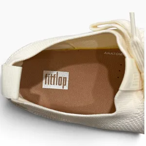 Fitflop Rally e01 Multi Knit Sneakers Shoes Womens 8 Cream Tenniscore Streetwear thumbnail 13