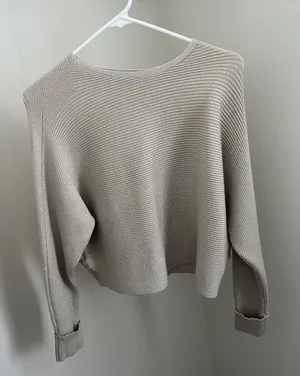 Champagne Cropped Sweater Size XS thumbnail 3