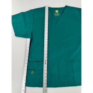 WonderWink Origins Women’s Medium Teal Scrub Top Modern Fit V Neck Medical Nurse thumbnail 5