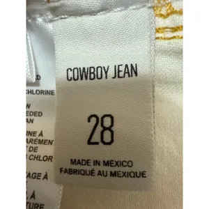 Urban Outfitters BDG White Distressed High Waist Flared Cowboy Denim Jeans Sz 28 thumbnail 5