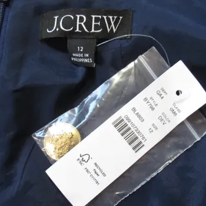 NWT J.Crew Sophia Sleeveless Midi in Dark Evening Blue Tweed Dress 12 thumbnail 5