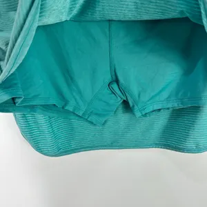 Lija Skort Women Large Teal Striped Athletic Tennis Golf‎ Skirt Side Pocket thumbnail 7