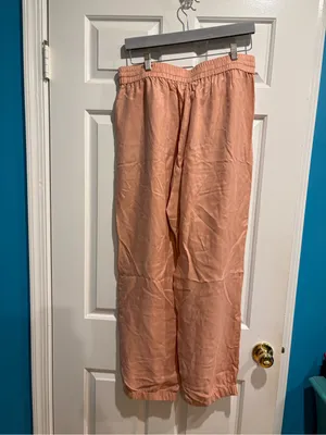 J. Crew eco cupro jogger pants sz 12 tall ballet pink new NWOT thumbnail 3