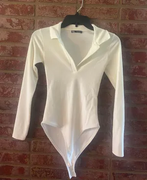 ZARA Polo Collar Bodysuit thumbnail 1
