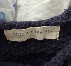Stitch and Feather Crochet Top Blue Size M thumbnail 2