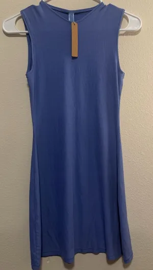 SKIMS Sleeveless Blue Mini Dress thumbnail 1