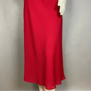 Vintage 90s Dress Bias-Cut Geometric Pattern Sleeveless Women‎ Size 8 V-Neck thumbnail 6