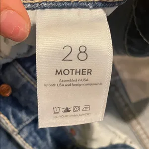 Women MOTHER Superior High Waisted Rider Skimp Jeans Wash Playing With Scissors thumbnail 9