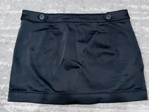 Zara Black Satin Cargo Utility Mini Skirt Y2K Size M 28 thumbnail 1