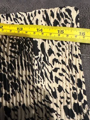 Womens XL Alice Blue Animal Print Midi Skirt Leopard Zebra Ruffle Boho thumbnail 9