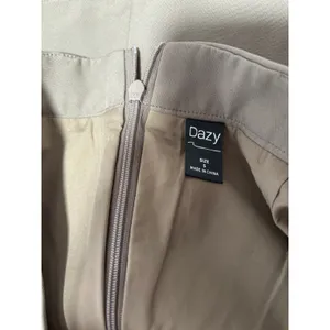 Dazy Women's Taupe Brown A-Line Mini Skirt Back Zip Size S thumbnail 6