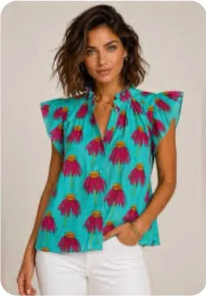 Victoria Dunn bays blouse Size M thumbnail 1