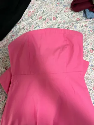 Pink Strapless Altar'd State homecoming mini dress bow back thumbnail 6