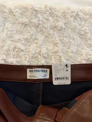 Free People Leather Skirt thumbnail 5