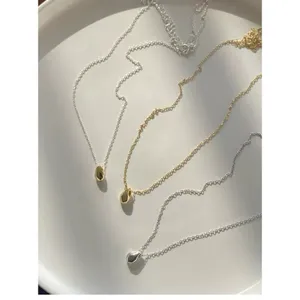 Teardrop Pendant Necklace,‎ Gold Plated Sterling Silver Jewelry, 16-18” thumbnail 13