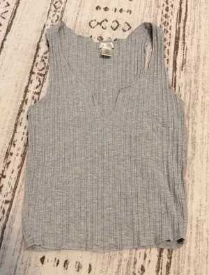 Bozzolo Grey V Cropped Tank thumbnail 1