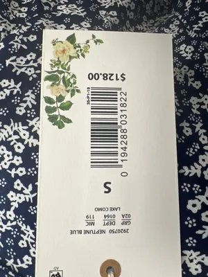 Chelsea & Violet Mini Floral Print Tiered Ruffle Long Sleeve Dress S Blue NWT thumbnail 11