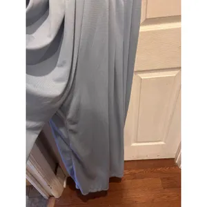 Halara‎ L V Neck SS Side Pocket Wide Leg Flowy Waffle Casual Jumpsuit Quiet Blue thumbnail 8