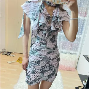 Elliatt Lemniscate Ruched Summer Mini Dress in Pink Multi Floral Size Small NWT thumbnail 6