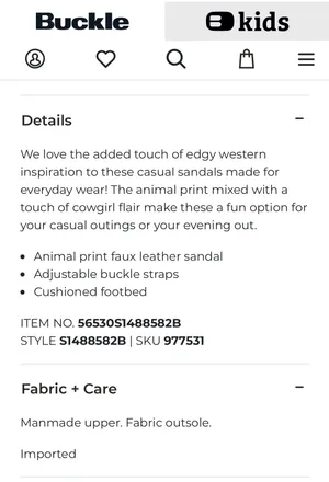 Double Strap Western Sandals thumbnail 9
